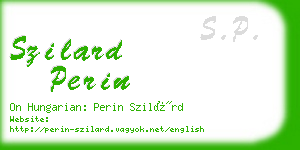 szilard perin business card